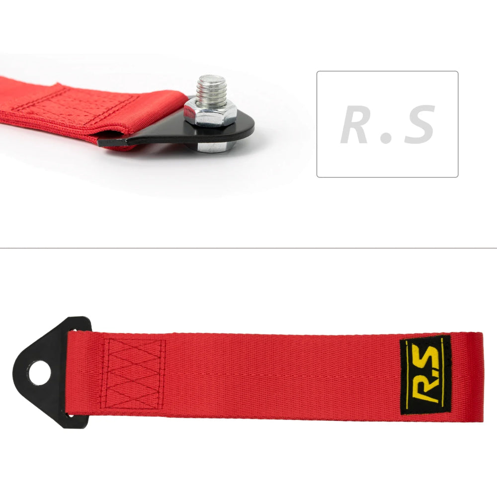 Towing Rope Racing Car Universal Tow Eye Strap Tow Bumper Hook Bar Trailer High Strength Nylon Tow Strap with Screws and Nuts