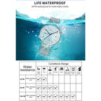 CRRJU Mens Watch Top Luxury Brand Men Stainless Steel WristWatch Men's Military waterproof Date Quartz watches relogio masculino