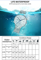 CRRJU Mens Watch Top Luxury Brand Men Stainless Steel WristWatch Men's Military waterproof Date Quartz watches relogio masculino
