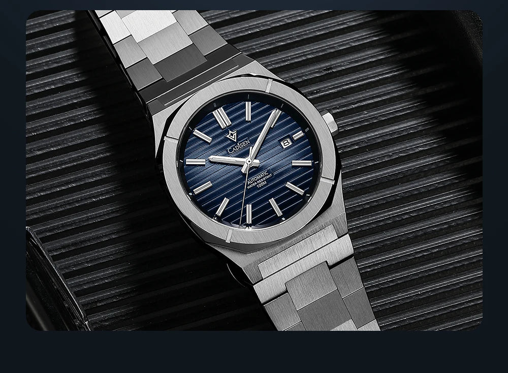 CADISEN Diver Watch Luxury Sapphire MIYOTA 8215 German Designer Men Automatic Mechanical Watches Waterproof Luminous Wristwatch
