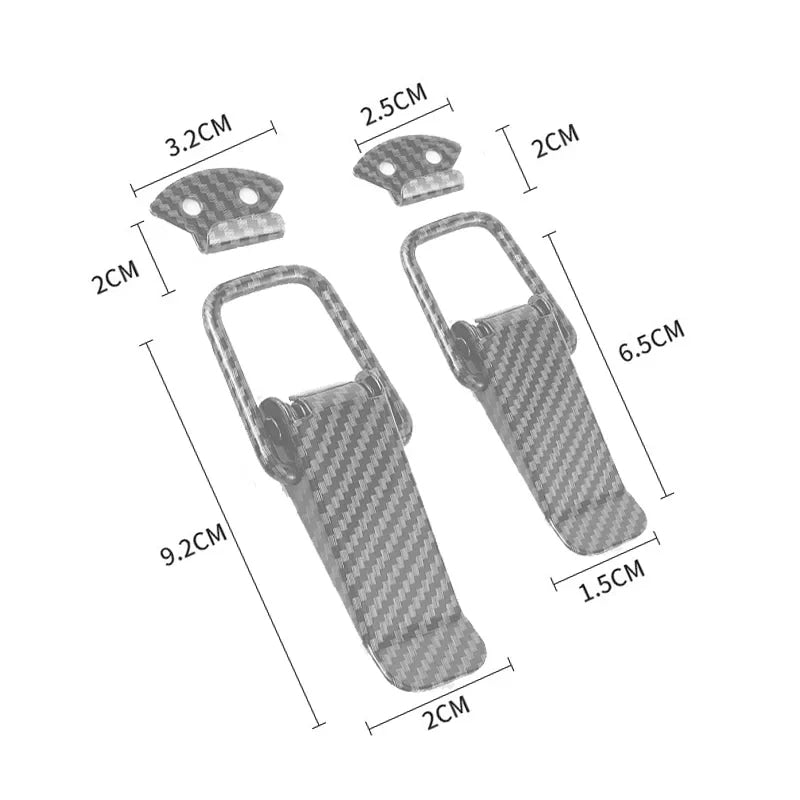Universal Cars Accessaries 2Pcs Fastener Clip Alloy Mount Hood Pin Bonnet Lock Kit Tunning Lock Kit Down Hood Lock Latch Pins