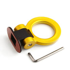 2 designs Car Styling Trailer Hooks Sticker Decoration Car Auto Rear Front Trailer Simulation Racing Ring Vehicle Towing Hook