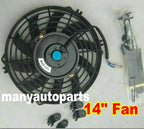 7 9 10 12  14 16 Inch Universal 12V 80W Slim Reversible Black Blade Electric Cooling Radiator Auto Fan Mounting Kit