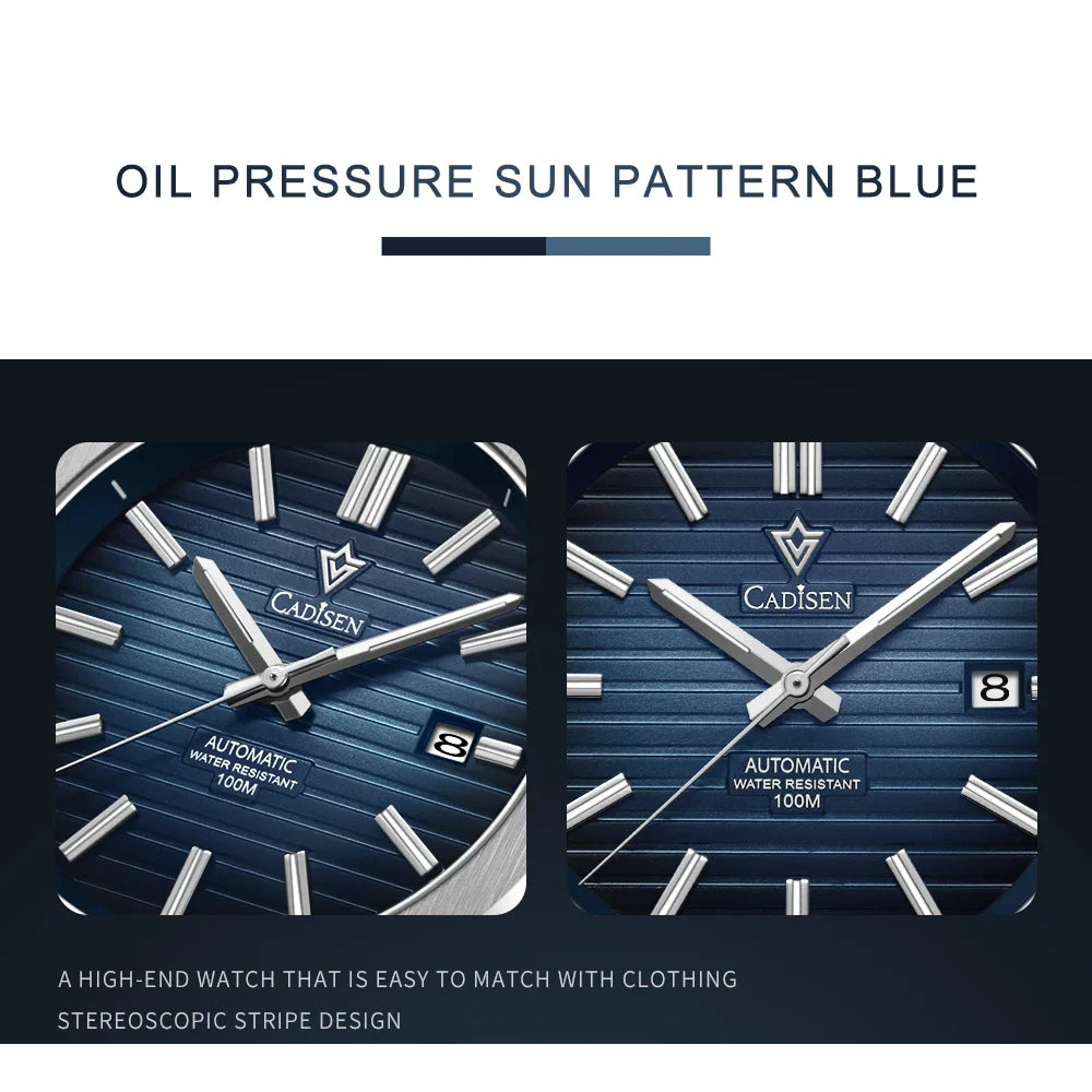 CADISEN Diver Watch Luxury Sapphire MIYOTA 8215 German Designer Men Automatic Mechanical Watches Waterproof Luminous Wristwatch