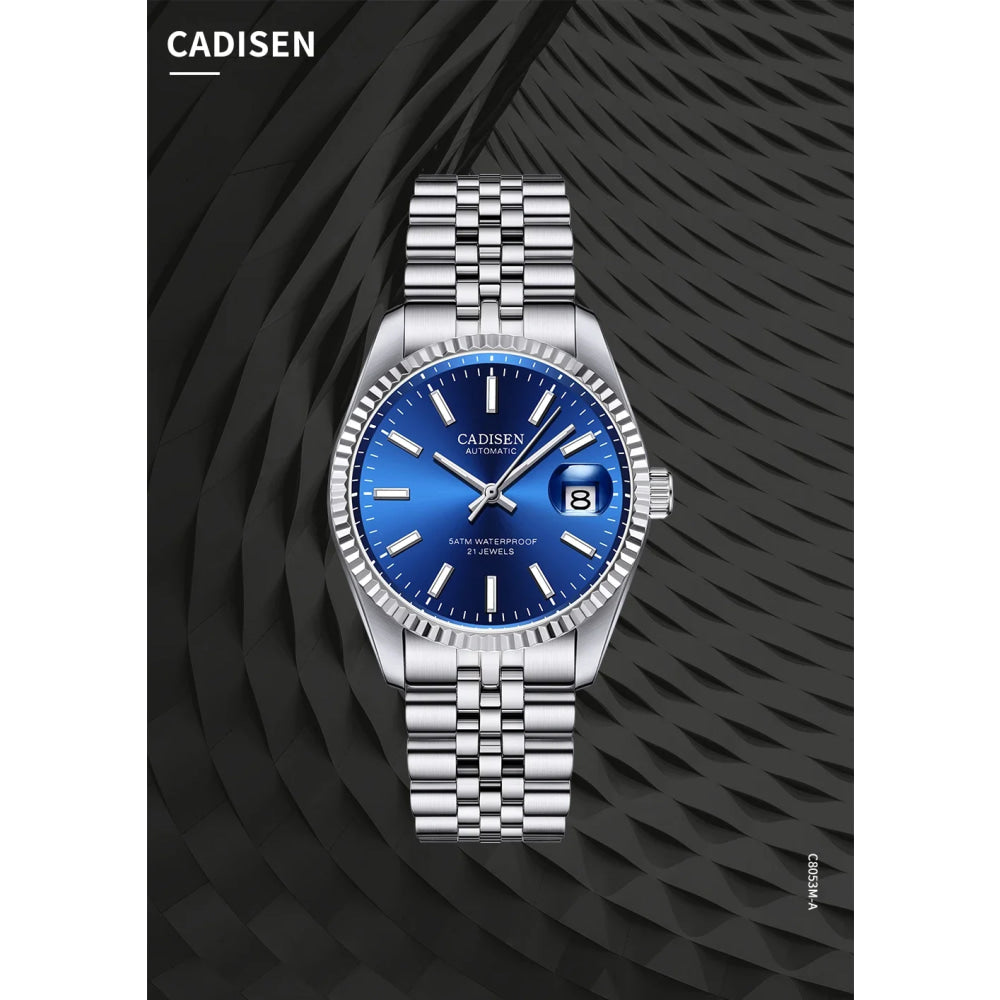 CADISEN Men Mechanical Watch Top Brand Luxury Japan MIYOTA 8215 Automatic Watch Business Stainless Steel Waterproof Watch Men