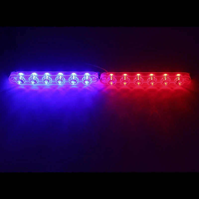 2Pcs LED Lights Car Strobe Police Lights Emergency Safety Warning Lamp Assembly 12V Car Motorcycles Flasher Auto Accessories