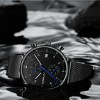 CRRJU Mens Watch Top Luxury Brand Men Stainless Steel WristWatch Men's Military waterproof Date Quartz watches relogio masculino