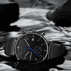 CRRJU Mens Watch Top Luxury Brand Men Stainless Steel WristWatch Men's Military waterproof Date Quartz watches relogio masculino