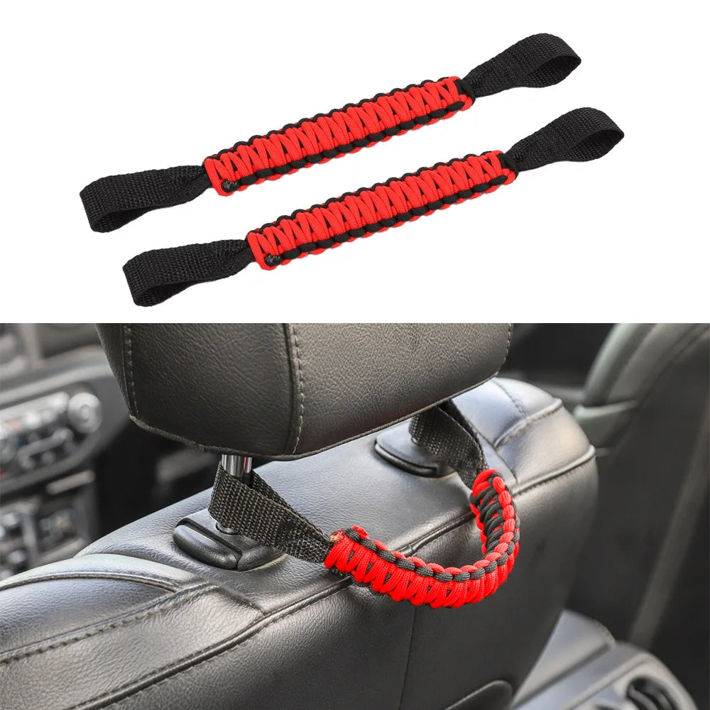 Headrest Grab Heavy Duty Hand Made Seat Mount Grab Handle For Wrangler Tj Jk Jl Land Cruiser Fj Suzuk ATV/UTV Car Accessories
