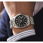 CADISEN Men Mechanical Watch Top Brand Luxury Japan MIYOTA 8215 Automatic Watch Business Stainless Steel Waterproof Watch Men