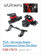 WLR RACING - For Honda Civic EG EK Jdm Engine Billet Motor Torque Mount Kit B16 B18 B20 D16 D15 WLR-MTM01