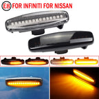 2pcs Dynamic LED Car Side Marker Lights Repeater Signal Lights For Infiniti EX35 EX37 FX30d FX35 FX37 FX50 G25 G35 G37 JX35 M25