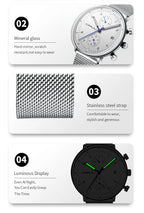 CRRJU Mens Watch Top Luxury Brand Men Stainless Steel WristWatch Men's Military waterproof Date Quartz watches relogio masculino