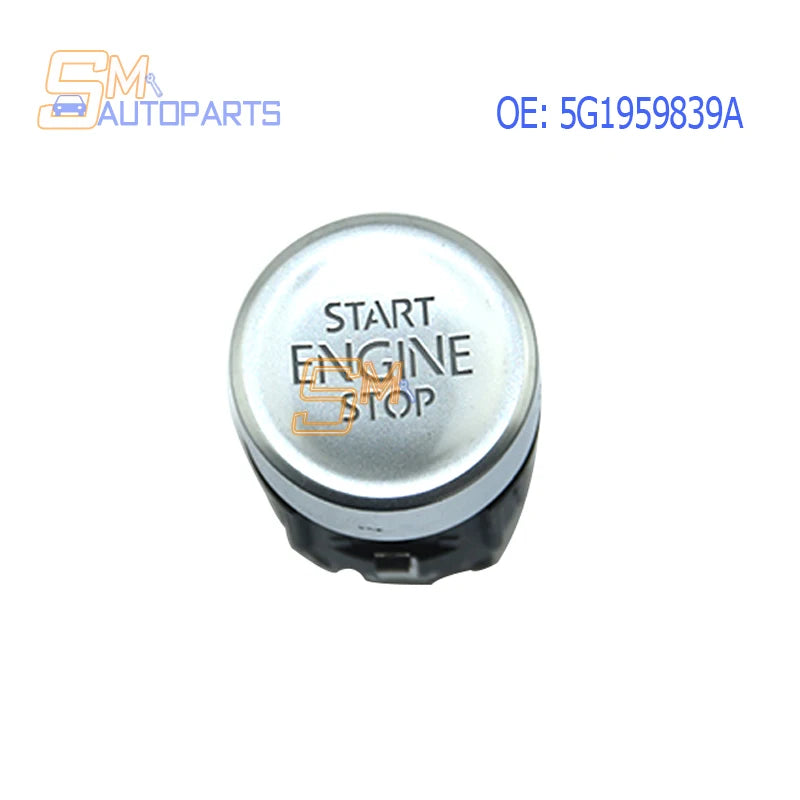 5G1959839A Keyless Start Switch Button Engine Start Stop Button Switch for VW T-Roc E-Golf Golf 2013-2021  5G1959839 5Q1959839