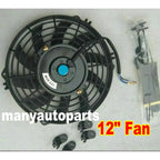 7 9 10 12  14 16 Inch Universal 12V 80W Slim Reversible Black Blade Electric Cooling Radiator Auto Fan Mounting Kit