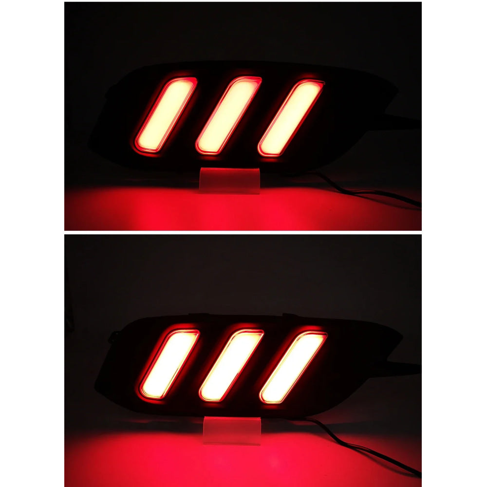 2Pcs For Honda Civic 2016 2017 2018 LED DRL Rear Bumper tail light fog lamp Brake Lights Signal lamp DRL reflector Lamp