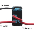 Waterproof 5 Pins SPST On/Off Rocker Switch Blue & Red Led 20A/12V 10A/24V Toggle Switch GPS for Cars,Trucks, RVs, Boats