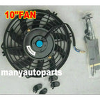 7 9 10 12  14 16 Inch Universal 12V 80W Slim Reversible Black Blade Electric Cooling Radiator Auto Fan Mounting Kit