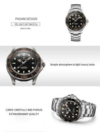 PAGANI DESIGN Men's Watches 2026 Luxury Mechanical Wristwatches Automatic Watch For Men AR Sapphire Ceramic Bezel Luminous Clock