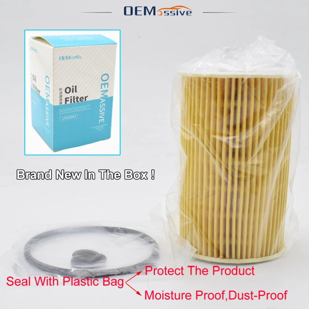 Engine Oil Filter For Audi A3 A4 A5 Q5 Seat Altea Exeo Skoda Roomster VW Transporter EOS 2009 2010 2011 2012 2013 2014 2015 2016