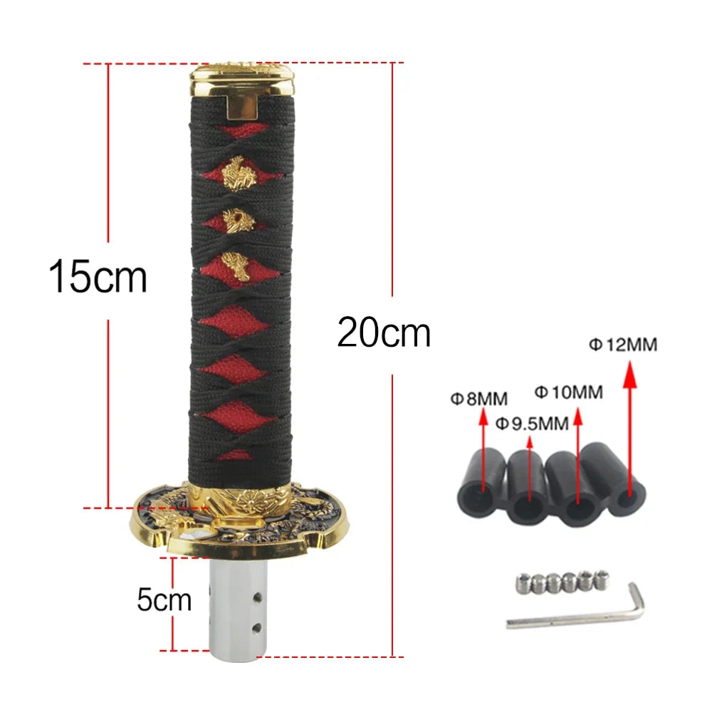Universal JDM Samurai Sword Shift Knob 200mm / 260mm Samurai knife shift knob with adapter