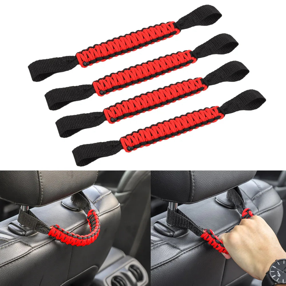 Headrest Grab Heavy Duty Hand Made Seat Mount Grab Handle For Wrangler Tj Jk Jl Land Cruiser Fj Suzuk ATV/UTV Car Accessories