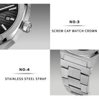 CADISEN Diver Watch Luxury Sapphire MIYOTA 8215 German Designer Men Automatic Mechanical Watches Waterproof Luminous Wristwatch