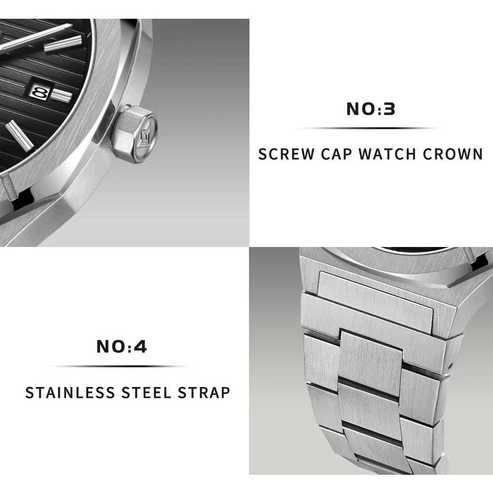 CADISEN Diver Watch Luxury Sapphire MIYOTA 8215 German Designer Men Automatic Mechanical Watches Waterproof Luminous Wristwatch