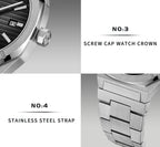CADISEN Diver Watch Luxury Sapphire MIYOTA 8215 German Designer Men Automatic Mechanical Watches Waterproof Luminous Wristwatch