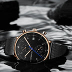 CRRJU Mens Watch Top Luxury Brand Men Stainless Steel WristWatch Men's Military waterproof Date Quartz watches relogio masculino