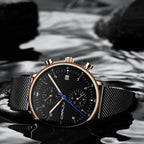 CRRJU Mens Watch Top Luxury Brand Men Stainless Steel WristWatch Men's Military waterproof Date Quartz watches relogio masculino