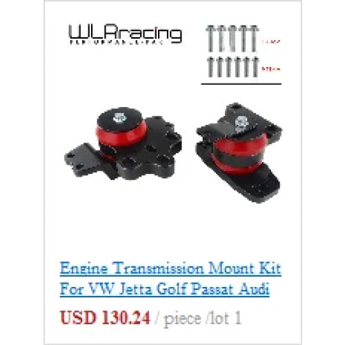 WLR RACING - For Honda Civic EG EK Jdm Engine Billet Motor Torque Mount Kit B16 B18 B20 D16 D15 WLR-MTM01