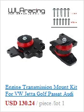 WLR RACING - For Honda Civic EG EK Jdm Engine Billet Motor Torque Mount Kit B16 B18 B20 D16 D15 WLR-MTM01