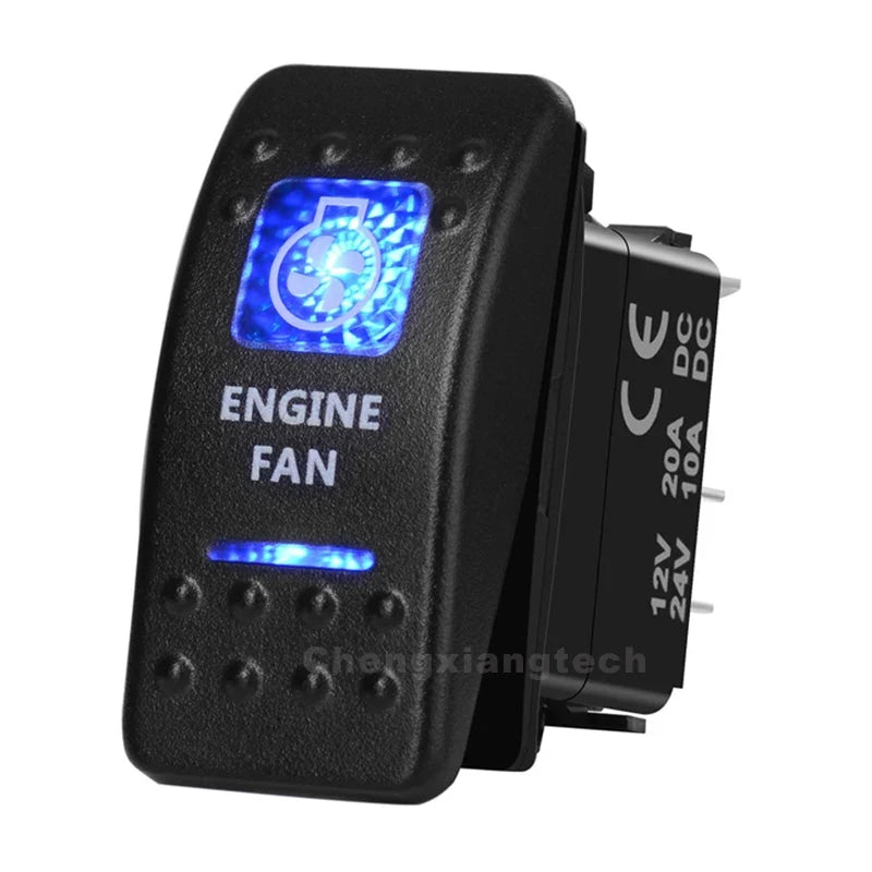 12v/24v Blue Led Light 5 Pin On Off SPST Rocker Switch 7 Pin On Off On ARB Carling Style Car Boat Waterproof Push Switch