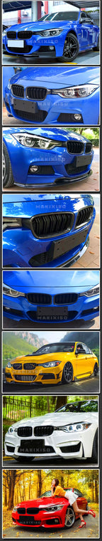 Car Front Bumper Racing Grille Grill For BMW 3 Series F30 F31 F35 F80 2012 2013 2014 2015-2018 1 Pair Gloss Black Kidney Grills