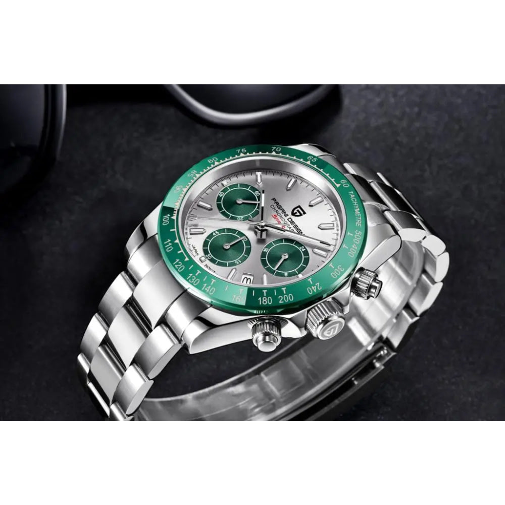 New PAGANI DESIGN PD1644 Luxury Men's Quartz Watch Automatic date Wristwatches Sport 100m Waterproof Chronograph Men Gift