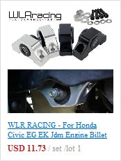 WLR RACING - For Honda Civic EG EK Jdm Engine Billet Motor Torque Mount Kit B16 B18 B20 D16 D15 WLR-MTM01