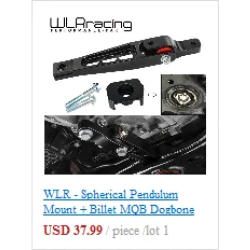 WLR RACING - For Honda Civic EG EK Jdm Engine Billet Motor Torque Mount Kit B16 B18 B20 D16 D15 WLR-MTM01