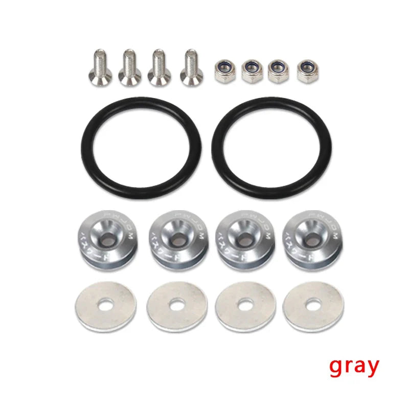 JDM Quick Release Fasteners Are Ideal For Front Bumpers, Rear Bumpers, And Trunk / Hatch Lids