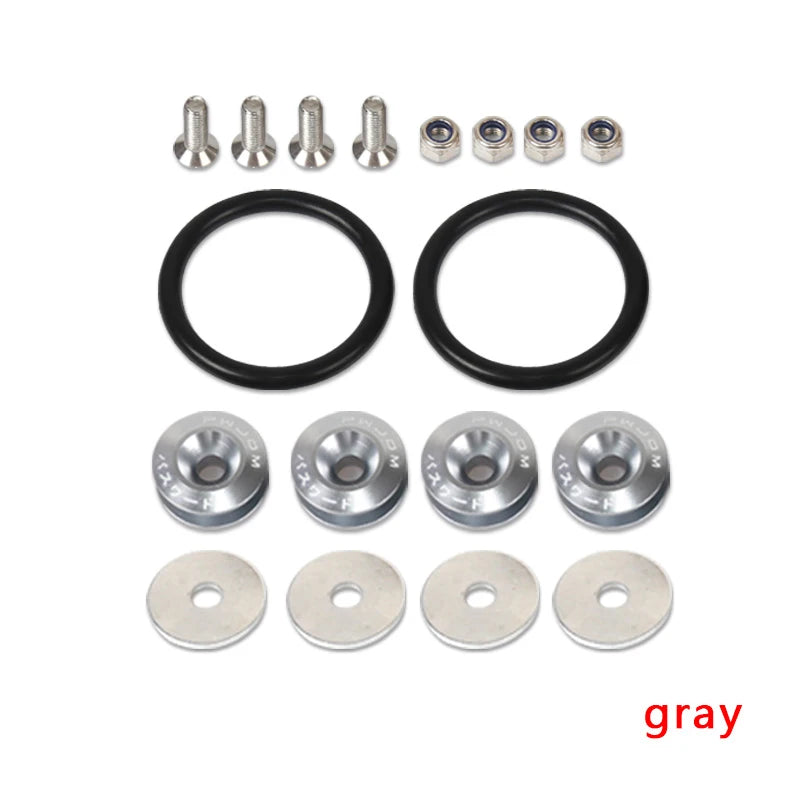 JDM Quick Release Fasteners Are Ideal For Front Bumpers, Rear Bumpers, And Trunk / Hatch Lids