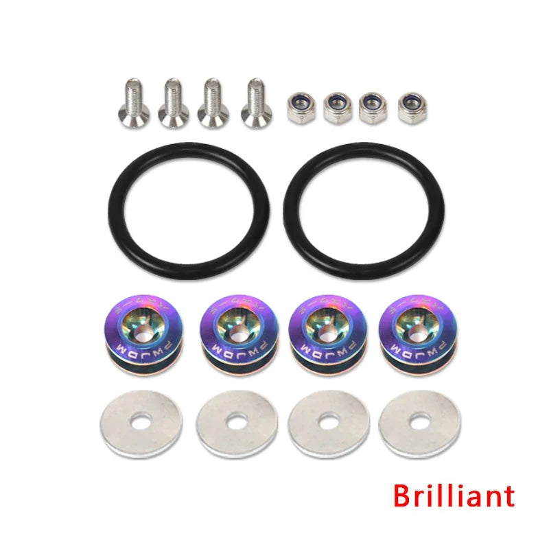 JDM Quick Release Fasteners Are Ideal For Front Bumpers, Rear Bumpers, And Trunk / Hatch Lids