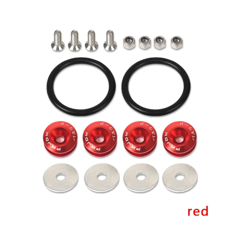 JDM Quick Release Fasteners Are Ideal For Front Bumpers, Rear Bumpers, And Trunk / Hatch Lids