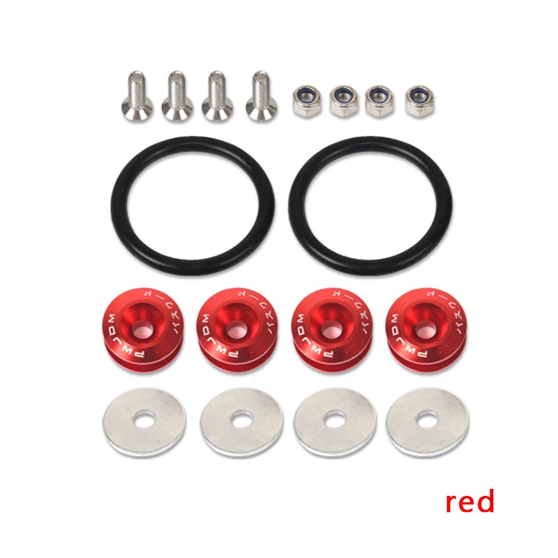 JDM Quick Release Fasteners Are Ideal For Front Bumpers, Rear Bumpers, And Trunk / Hatch Lids