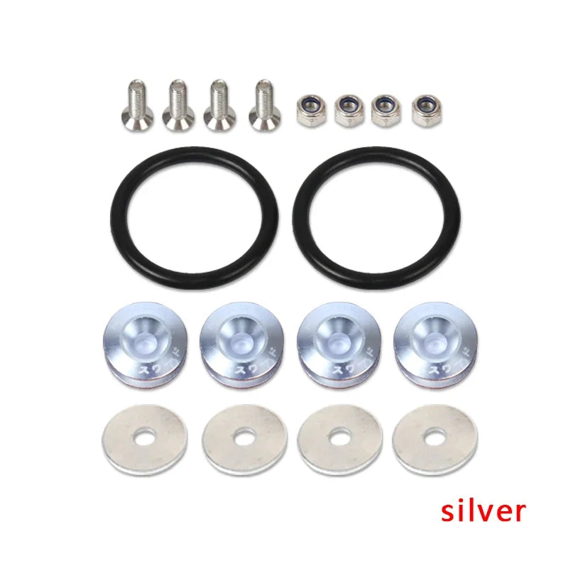 JDM Quick Release Fasteners Are Ideal For Front Bumpers, Rear Bumpers, And Trunk / Hatch Lids