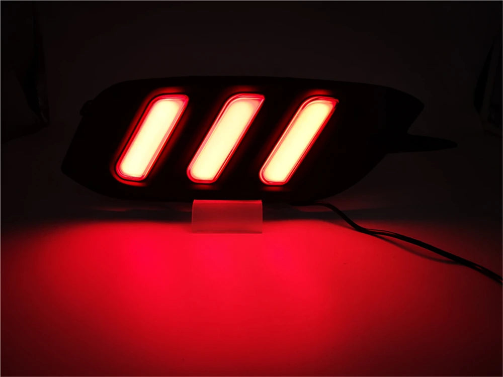 2Pcs For Honda Civic 2016 2017 2018 LED DRL Rear Bumper tail light fog lamp Brake Lights Signal lamp DRL reflector Lamp