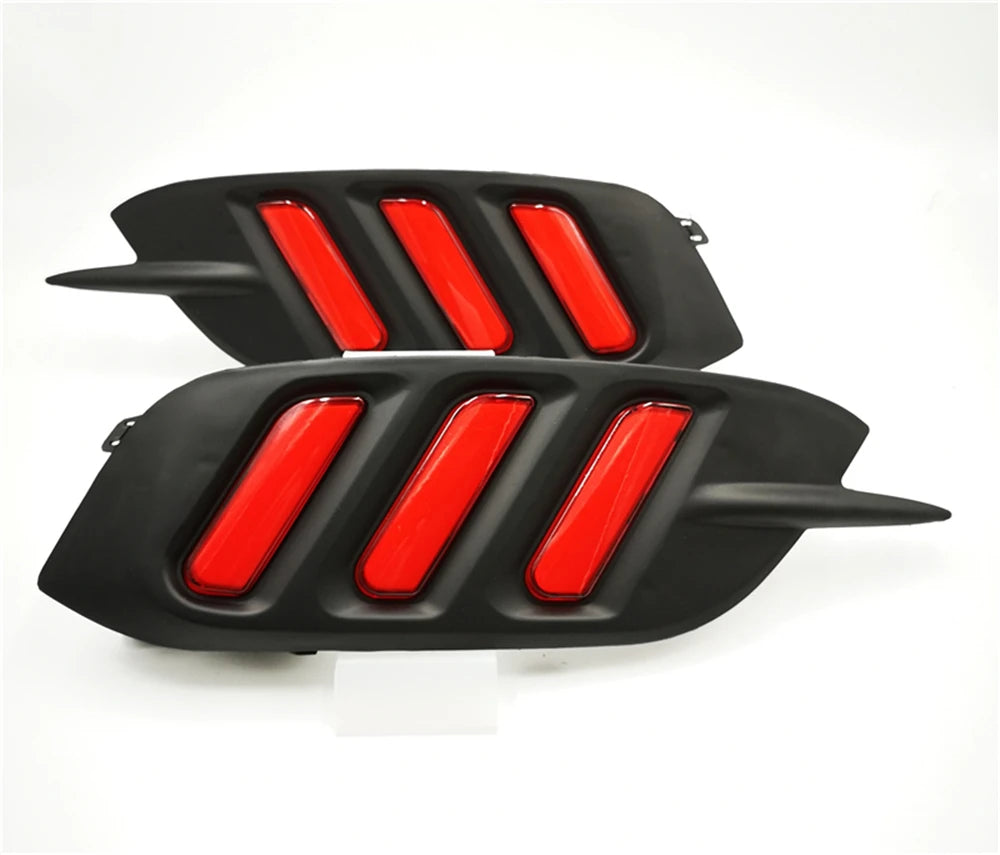 2Pcs For Honda Civic 2016 2017 2018 LED DRL Rear Bumper tail light fog lamp Brake Lights Signal lamp DRL reflector Lamp