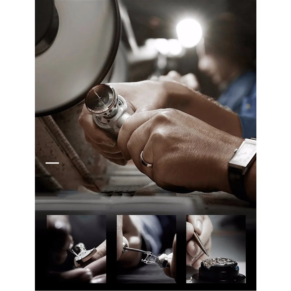 LIGE Brand Classic Mens Retro Watches Automatic Mechanical Watch Tourbillon Clock Genuine Leather Waterproof Military Wristwatch
