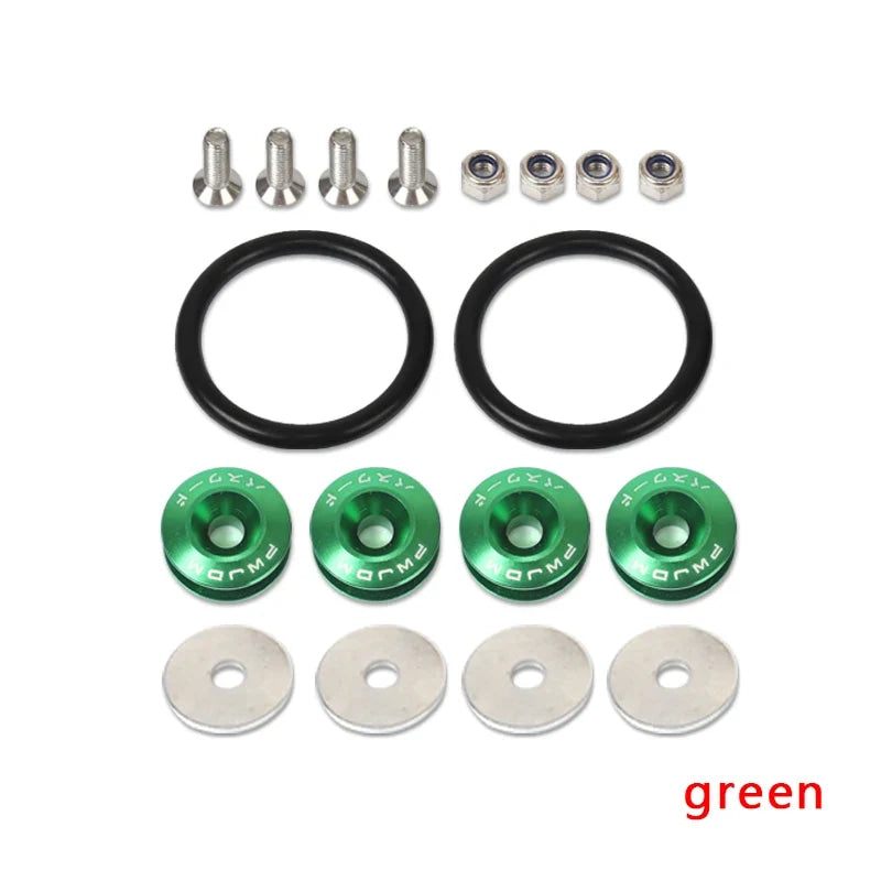 JDM Quick Release Fasteners Are Ideal For Front Bumpers, Rear Bumpers, And Trunk / Hatch Lids