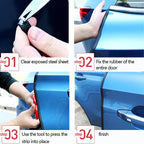 Protector de borde de puerta de coche, tiras protectoras universales para puerta de coche, tira selladora de sellado de capó de maletero para puertas de automóviles