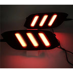 2Pcs For Honda Civic 2016 2017 2018 LED DRL Rear Bumper tail light fog lamp Brake Lights Signal lamp DRL reflector Lamp